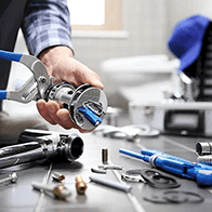 Technician fixing something